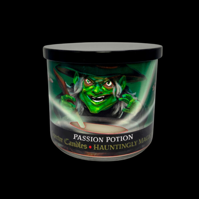 spectre 15oz passion potion candle, with lid