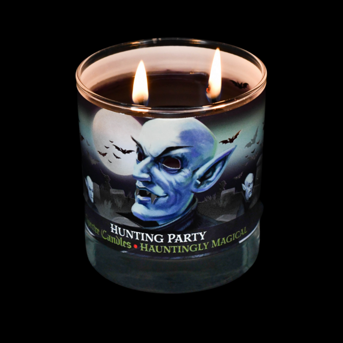 spectre candles passion hunting party, lit, full wax pool