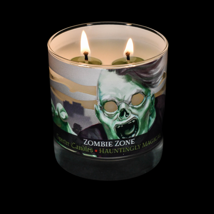 spectre candles zombie zone candle, lit